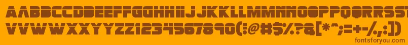 Retronoid Font – Brown Fonts on Orange Background