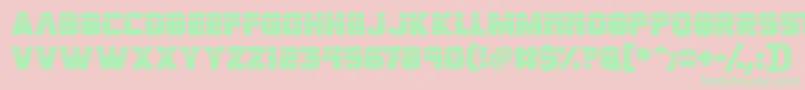 Retronoid Font – Green Fonts on Pink Background