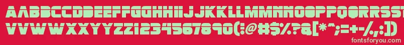 Retronoid Font – Green Fonts on Red Background