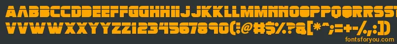 Retronoid Font – Orange Fonts on Black Background