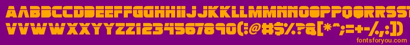 Retronoid Font – Orange Fonts on Purple Background