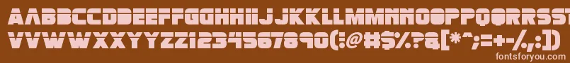Retronoid Font – Pink Fonts on Brown Background