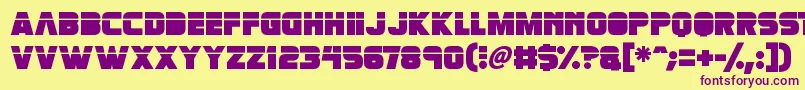Retronoid Font – Purple Fonts on Yellow Background