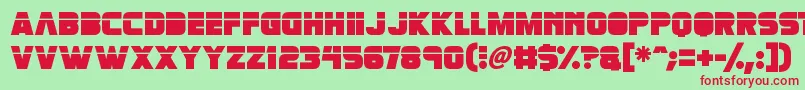 Retronoid Font – Red Fonts on Green Background