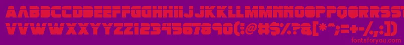 Retronoid Font – Red Fonts on Purple Background