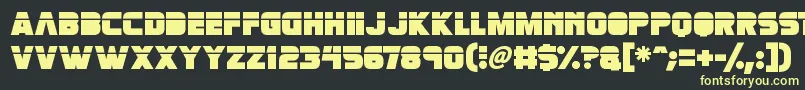 Retronoid Font – Yellow Fonts on Black Background