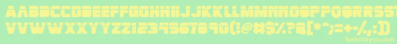 Retronoid Font – Yellow Fonts on Green Background