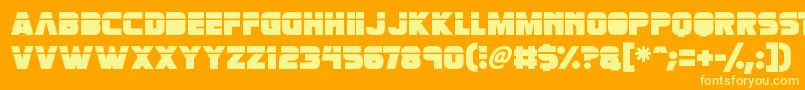 Retronoid Font – Yellow Fonts on Orange Background