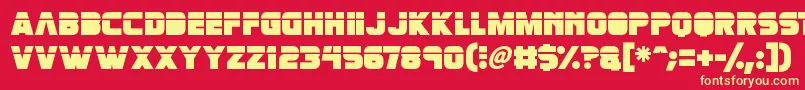 Retronoid Font – Yellow Fonts on Red Background