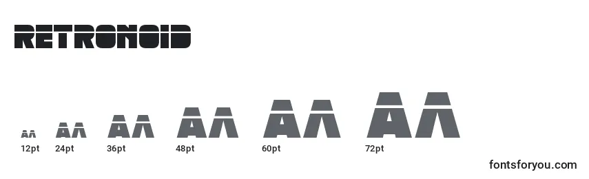 Retronoid Font Sizes