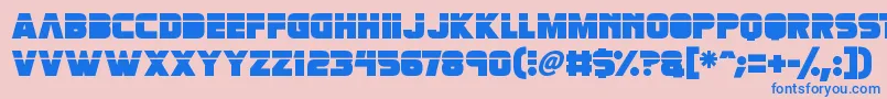 Retronoid Font – Blue Fonts on Pink Background