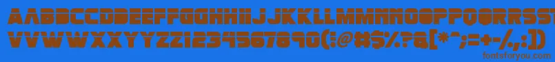 Retronoid Font – Brown Fonts on Blue Background