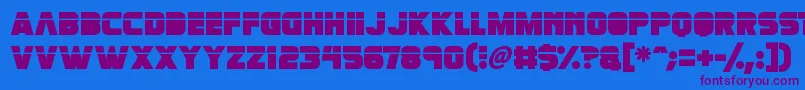 Retronoid Font – Purple Fonts on Blue Background