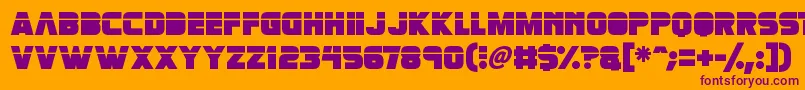 Retronoid Font – Purple Fonts on Orange Background