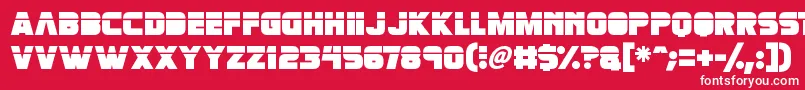 Retronoid Font – White Fonts on Red Background