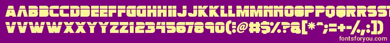 Retronoid Font – Yellow Fonts on Purple Background