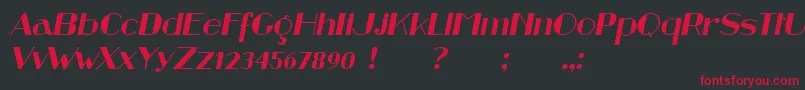 fuente Retrospective Italic – Fuentes Rojas Sobre Fondo Negro