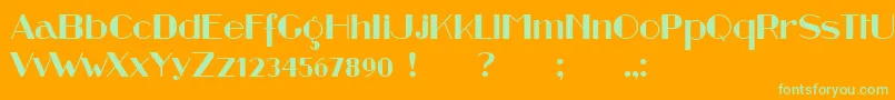 Więcej informacji o czcionce Retrospective Czcionka Retrospective – zielone czcionki na pomarańczowym tle