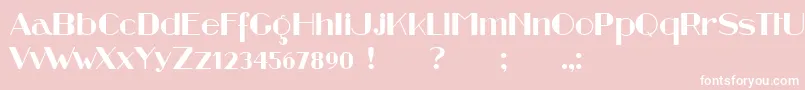 Retrospective Font – White Fonts on Pink Background
