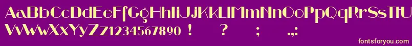 Więcej informacji o czcionce Retrospective Czcionka Retrospective – żółte czcionki na fioletowym tle