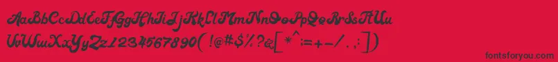 Retroverrt-Schriftart – Schwarze Schriften auf rotem Hintergrund