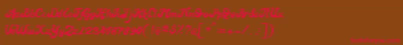 Retroverrt Font – Red Fonts on Brown Background