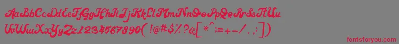 Retroverrt Font – Red Fonts on Gray Background