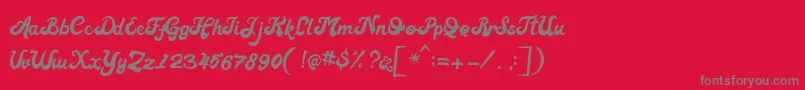 Retrovert Font – Gray Fonts on Red Background