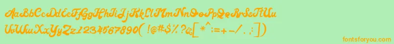 Retrovert Font – Orange Fonts on Green Background