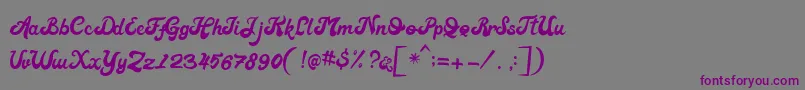 Retrovert Font – Purple Fonts on Gray Background