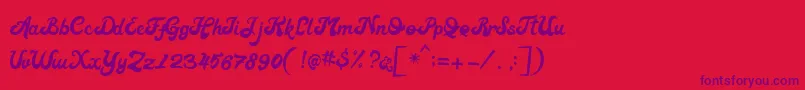 Retrovert Font – Purple Fonts on Red Background