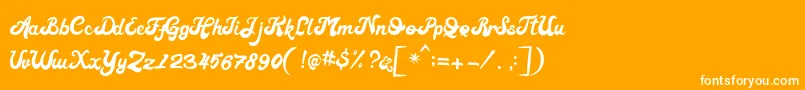 Retrovert Font – White Fonts on Orange Background