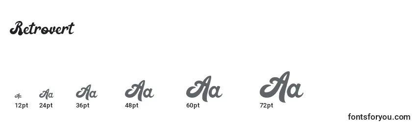 Retrovert Font Sizes