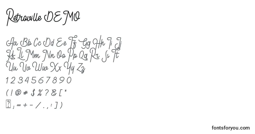 Fuente Retroville DEMO - alfabeto, números, caracteres especiales