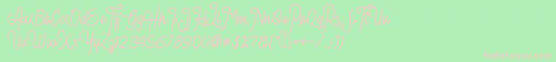 Retroville DEMO Font – Pink Fonts on Green Background