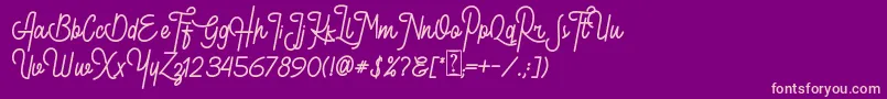 Шрифт Retroville DEMO – розовые шрифты на фиолетовом фоне