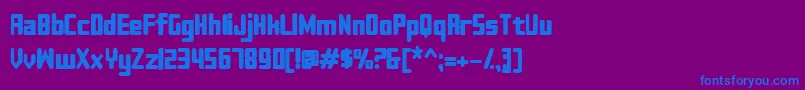 Sujeta Bold Font – Blue Fonts on Purple Background