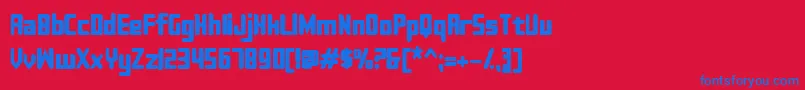 Sujeta Bold Font – Blue Fonts on Red Background