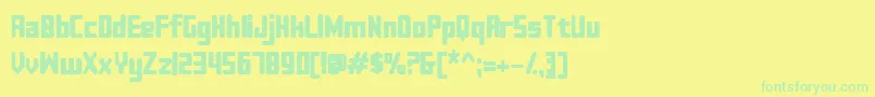 Sujeta Bold Font – Green Fonts on Yellow Background