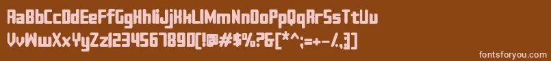 フォントSujeta Bold – 茶色の背景にピンクのフォント