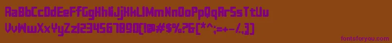 Sujeta Bold Font – Purple Fonts on Brown Background