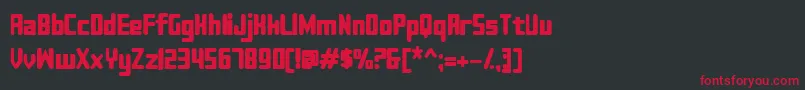 Sujeta Bold Font – Red Fonts on Black Background