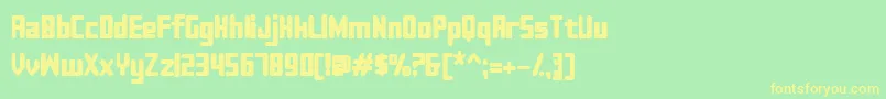 Sujeta Bold Font – Yellow Fonts on Green Background