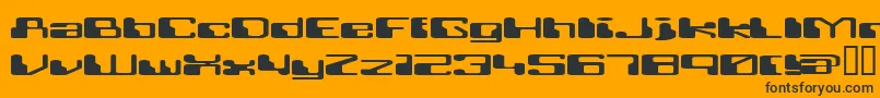 Шрифт RETRRG   – чёрные шрифты на оранжевом фоне