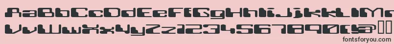 RETRRG   Font – Black Fonts on Pink Background