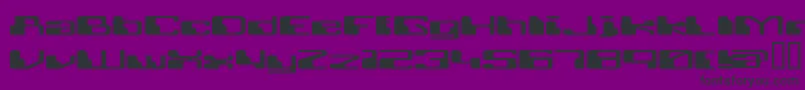 RETRRG  -Schriftart – Schwarze Schriften auf violettem Hintergrund