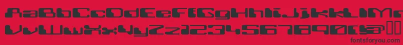 Шрифт RETRRG   – чёрные шрифты на красном фоне