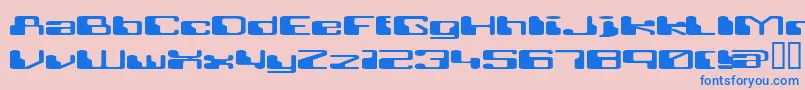 Шрифт RETRRG   – синие шрифты на розовом фоне