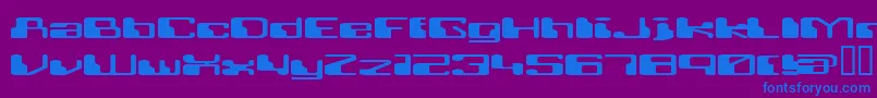 RETRRG  -fontti – siniset fontit violetilla taustalla