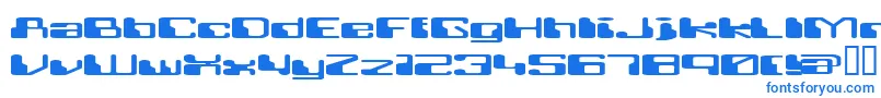 RETRRG  -fontti – siniset fontit valkoisella taustalla
